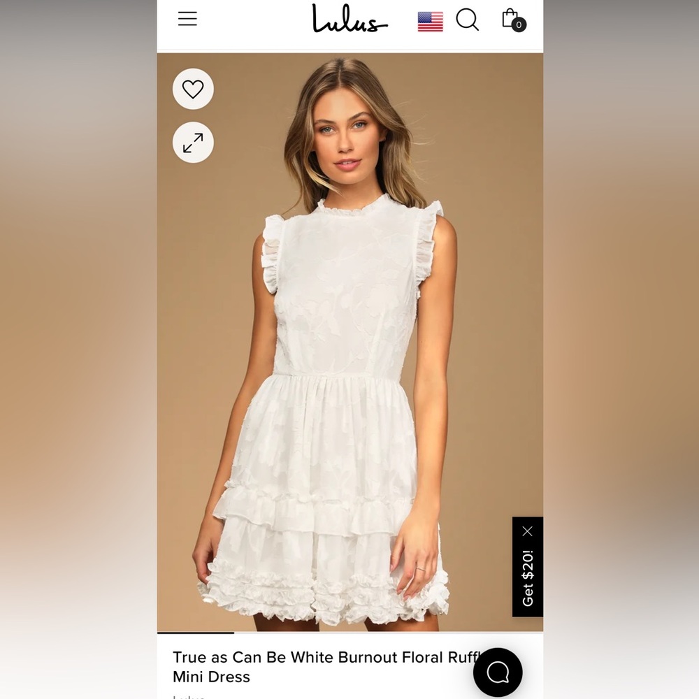 Lulus True As Can Be White Burnout Floral Dress